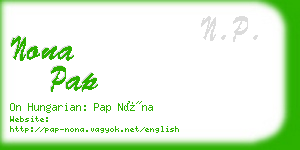 nona pap business card